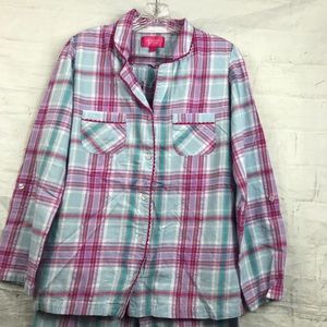 Victoria’s Secret Pink Plaid 2 Pc Pajama Pants Sm